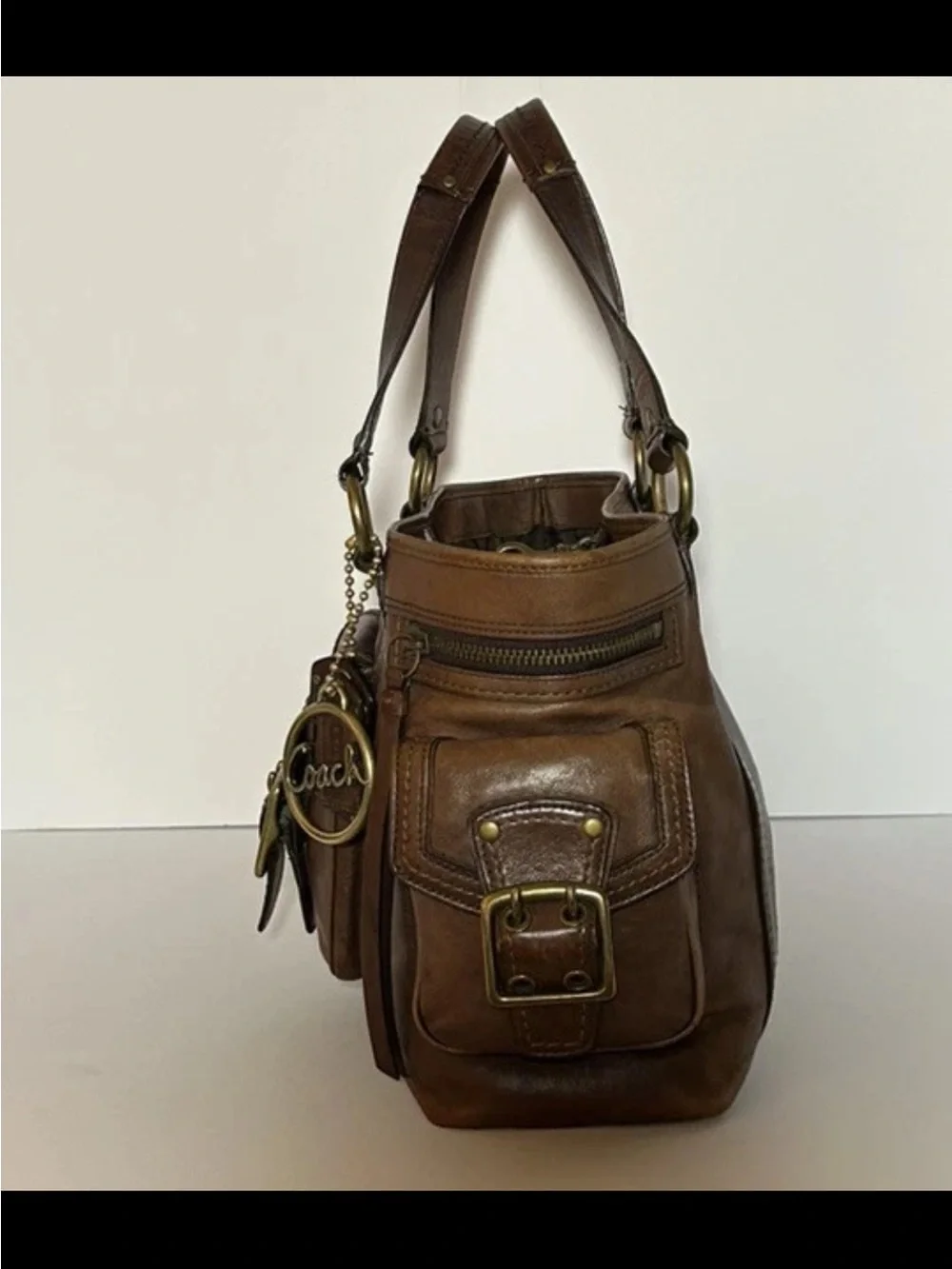 Coach Legacy Shoulder Bag/Tote Cognac Leather,Chunky Brass Hardware,RARE/VINTAGE